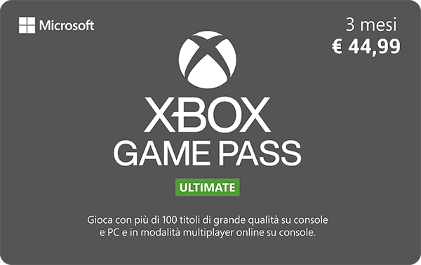 Microsoft Game Pass Ultimate Online 3 mesi €44,99