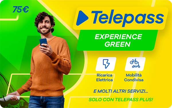 Card Telepass – Ricarica Elettrica, Mobilità condivisa e molto altro €75